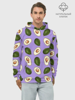 Худи мужской база хлопок / Авокадо паттерн