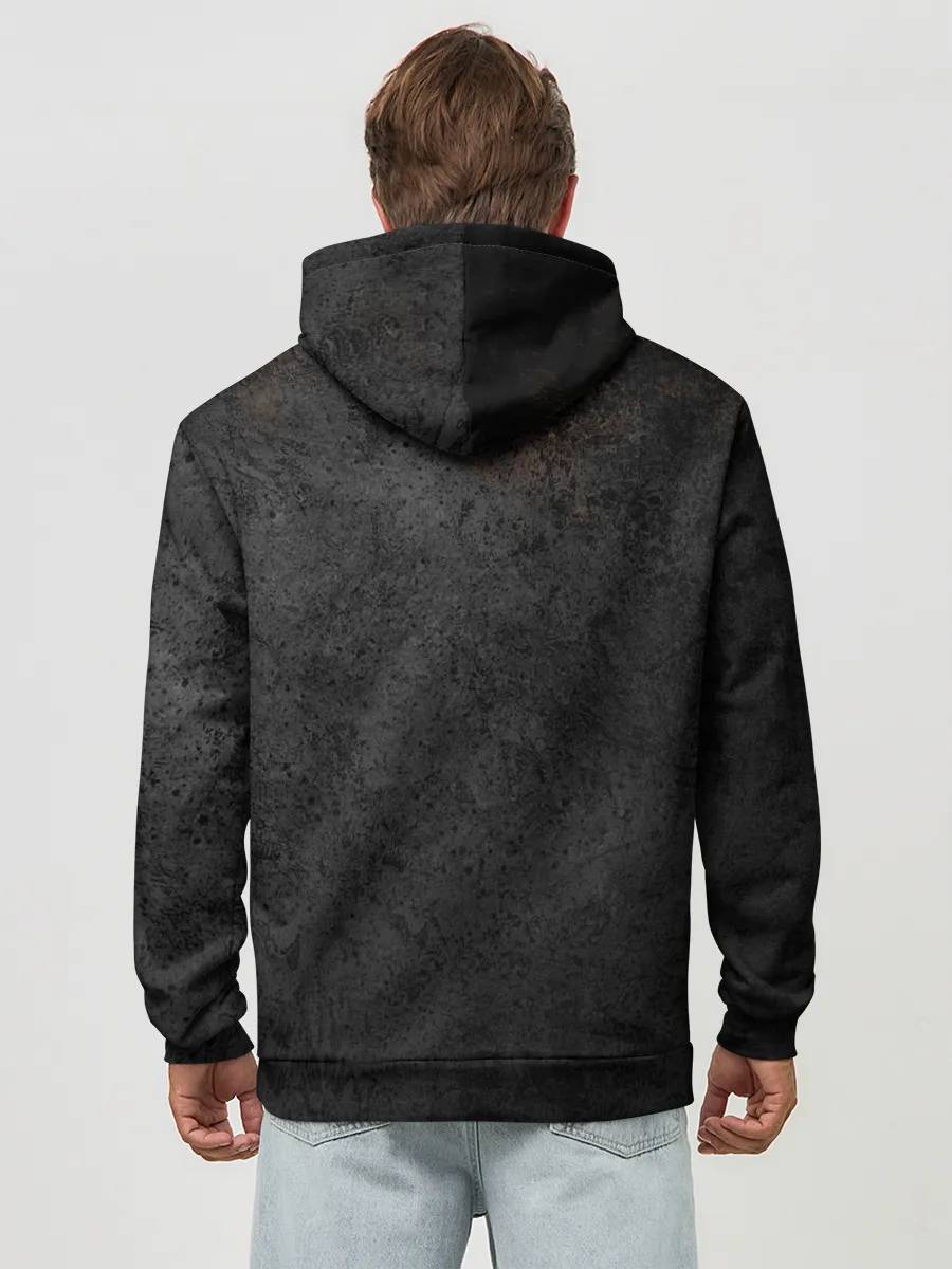 Худи мужской база хлопок / MINECRAFT TEXTURE IRON