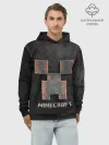 Худи мужской база хлопок / MINECRAFT TEXTURE IRON