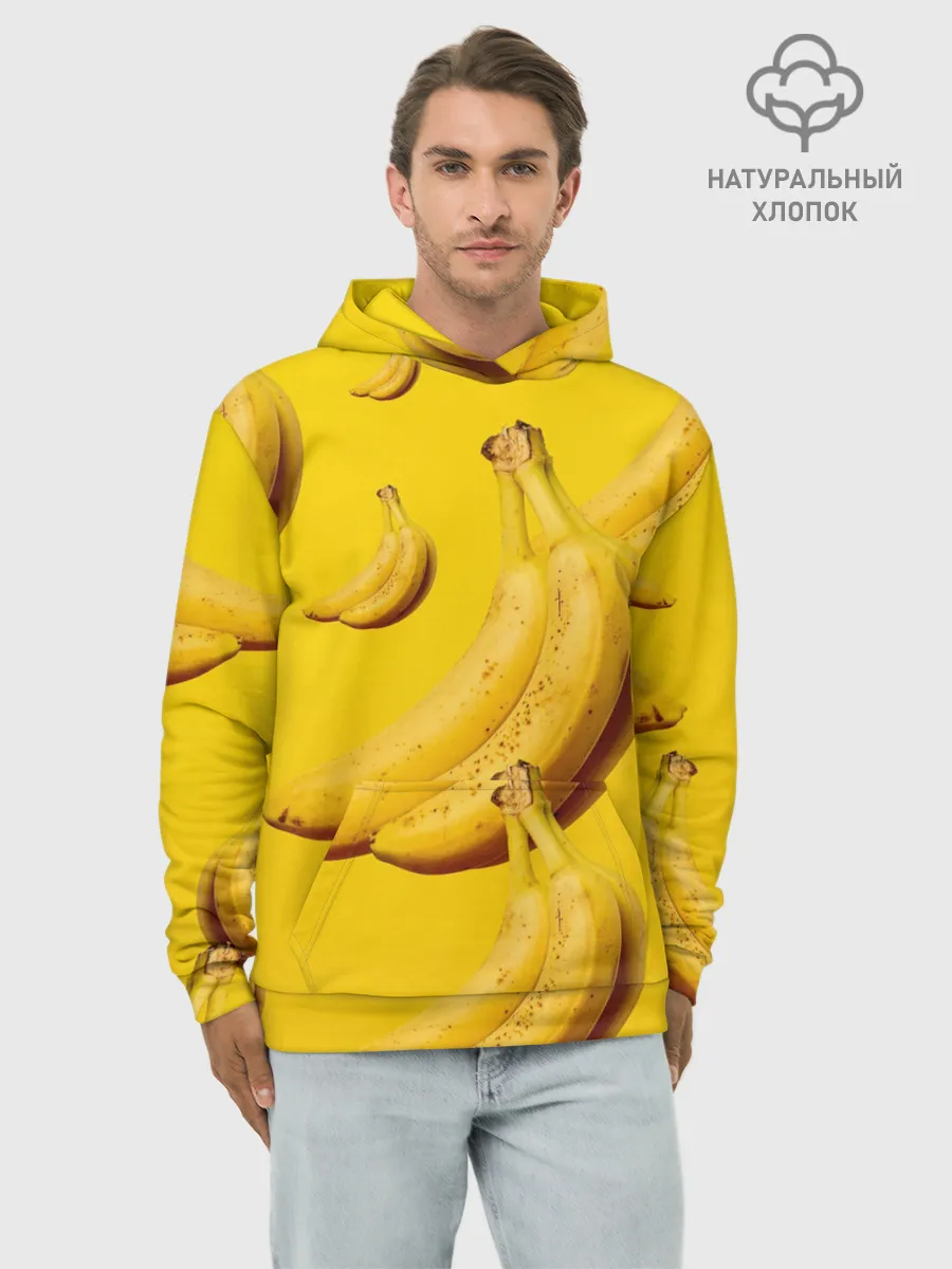 Худи мужской база хлопок / Банановый рай