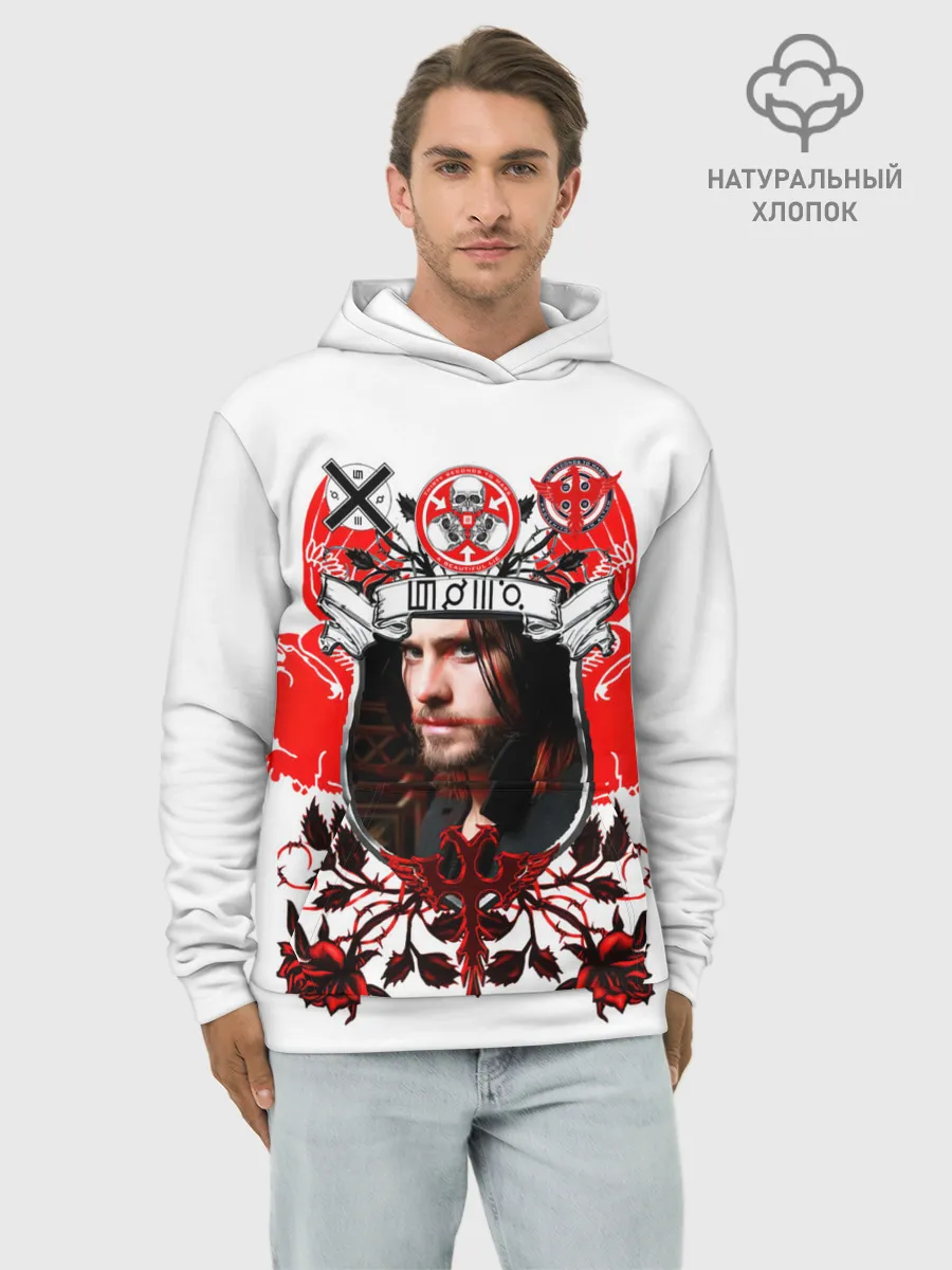 Худи мужской база хлопок / Thirty Seconds to Mars Джаред Лето