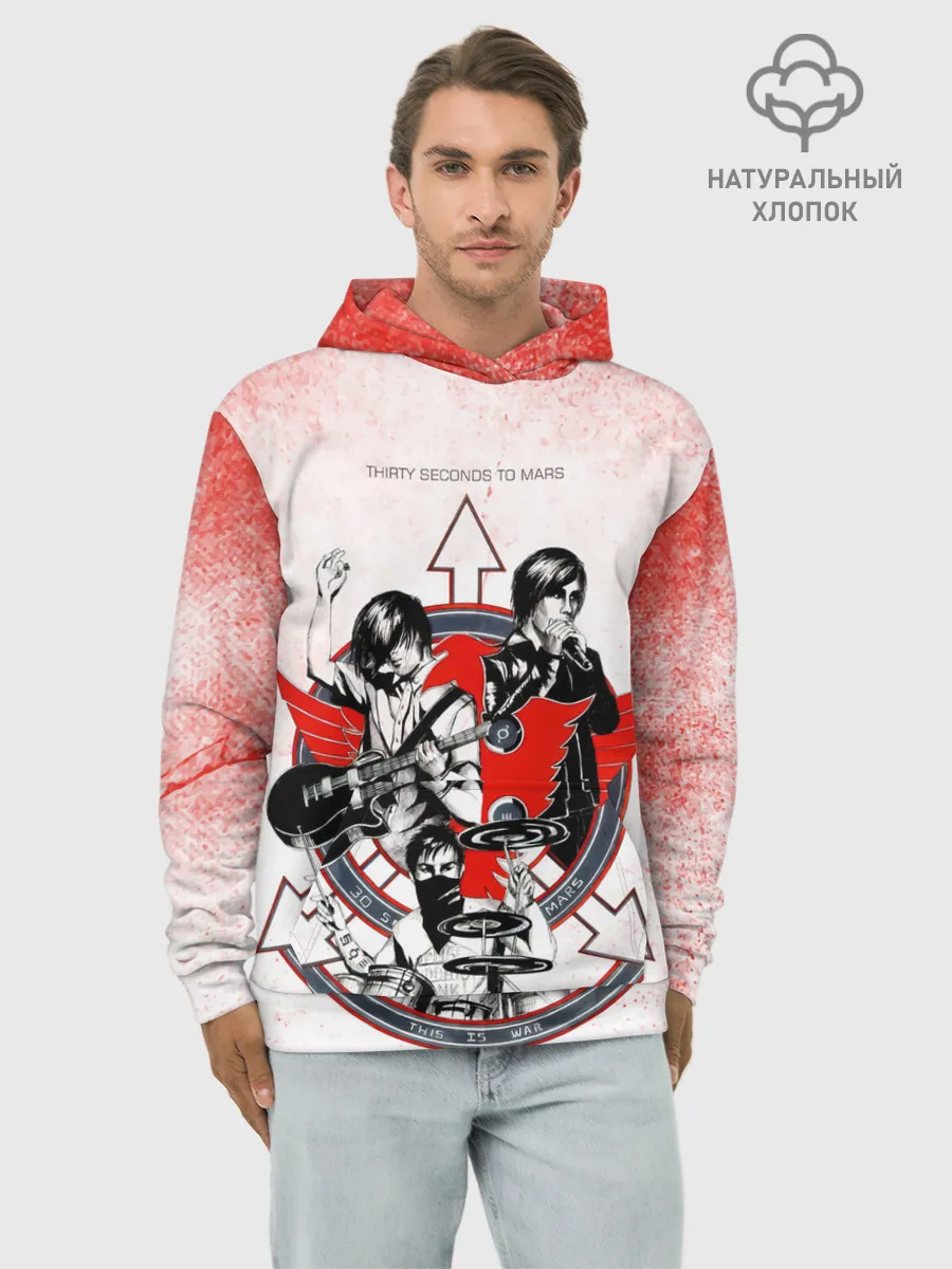 Худи мужской база хлопок / Thirty Seconds to Mars арт группы