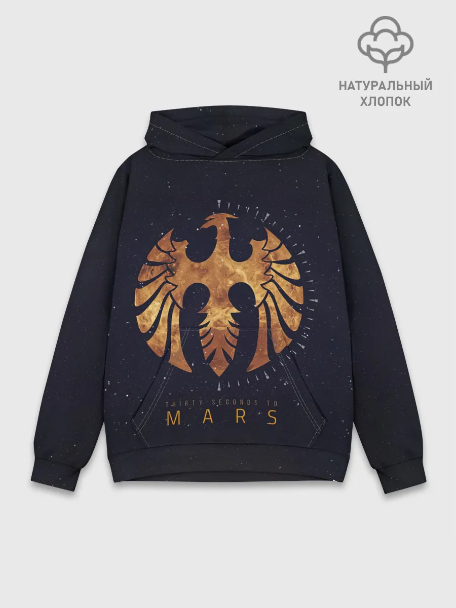 Худи мужской база хлопок / Thirty Seconds to Mars космос