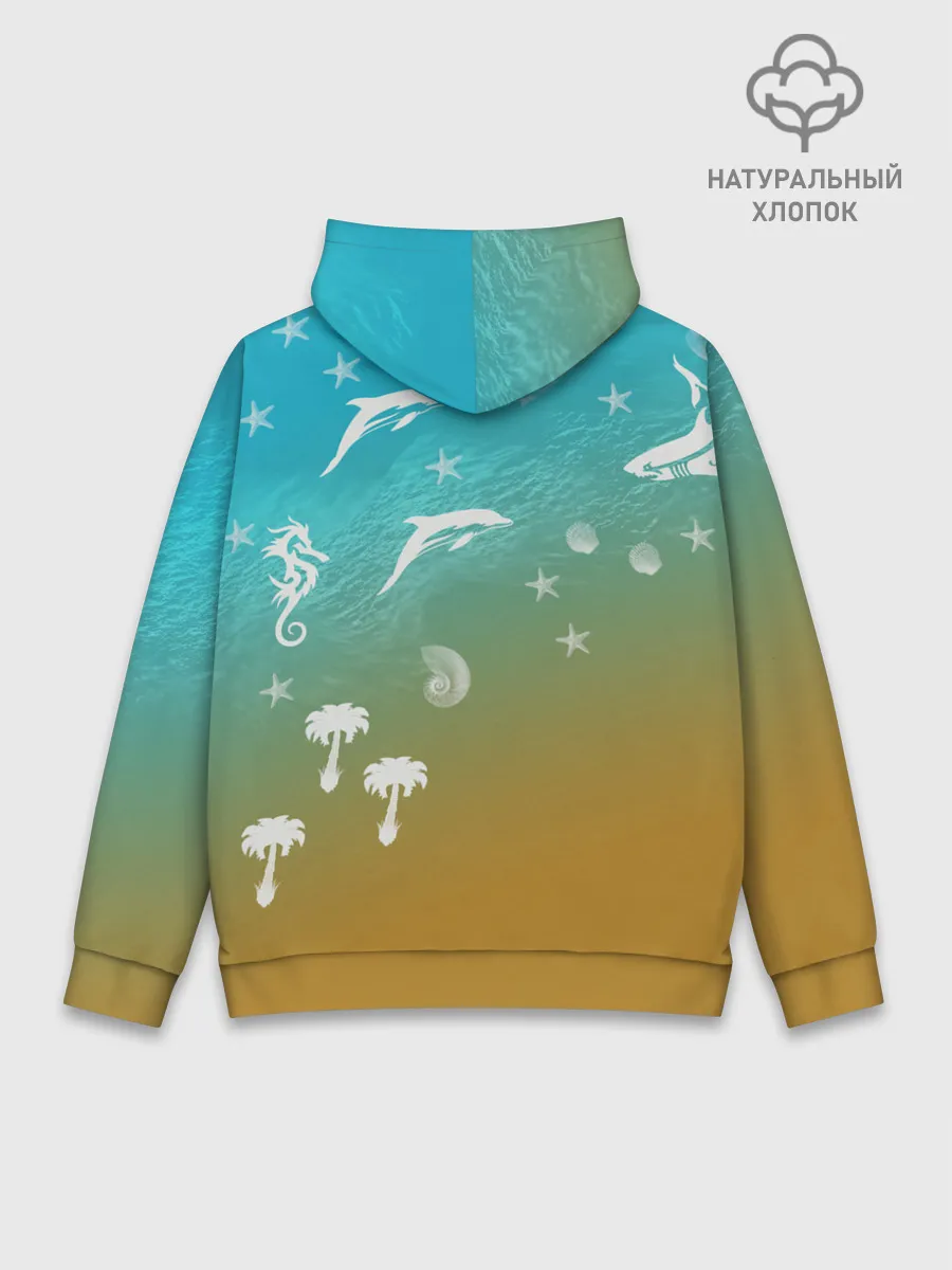 Худи мужской база хлопок / Морское ассорти