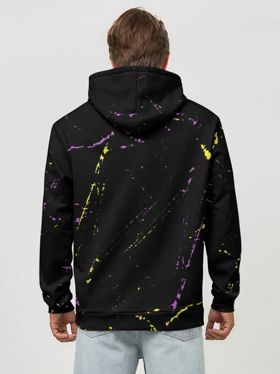 Худи мужской база хлопок / Pop It Anti Stress - Dinosaur - Grunge