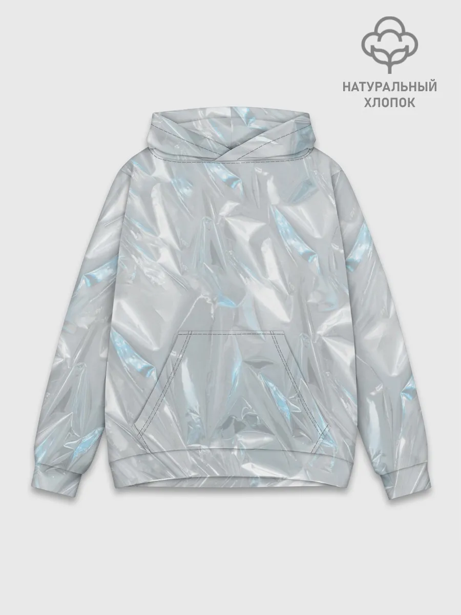 Худи мужской база хлопок / Голографическая текстура