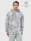 Худи мужской база хлопок / Голографичная фольга