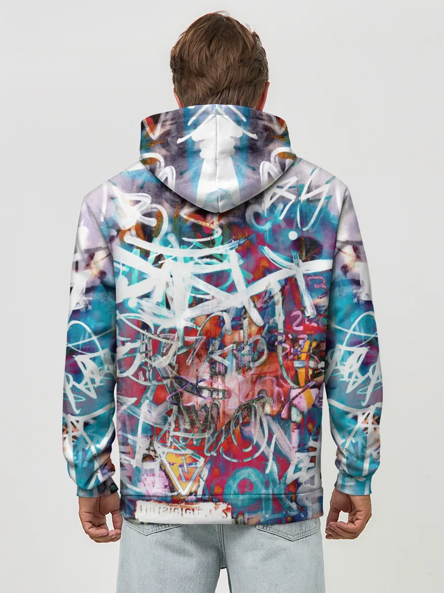 Худи мужской база хлопок / Wall graffiti