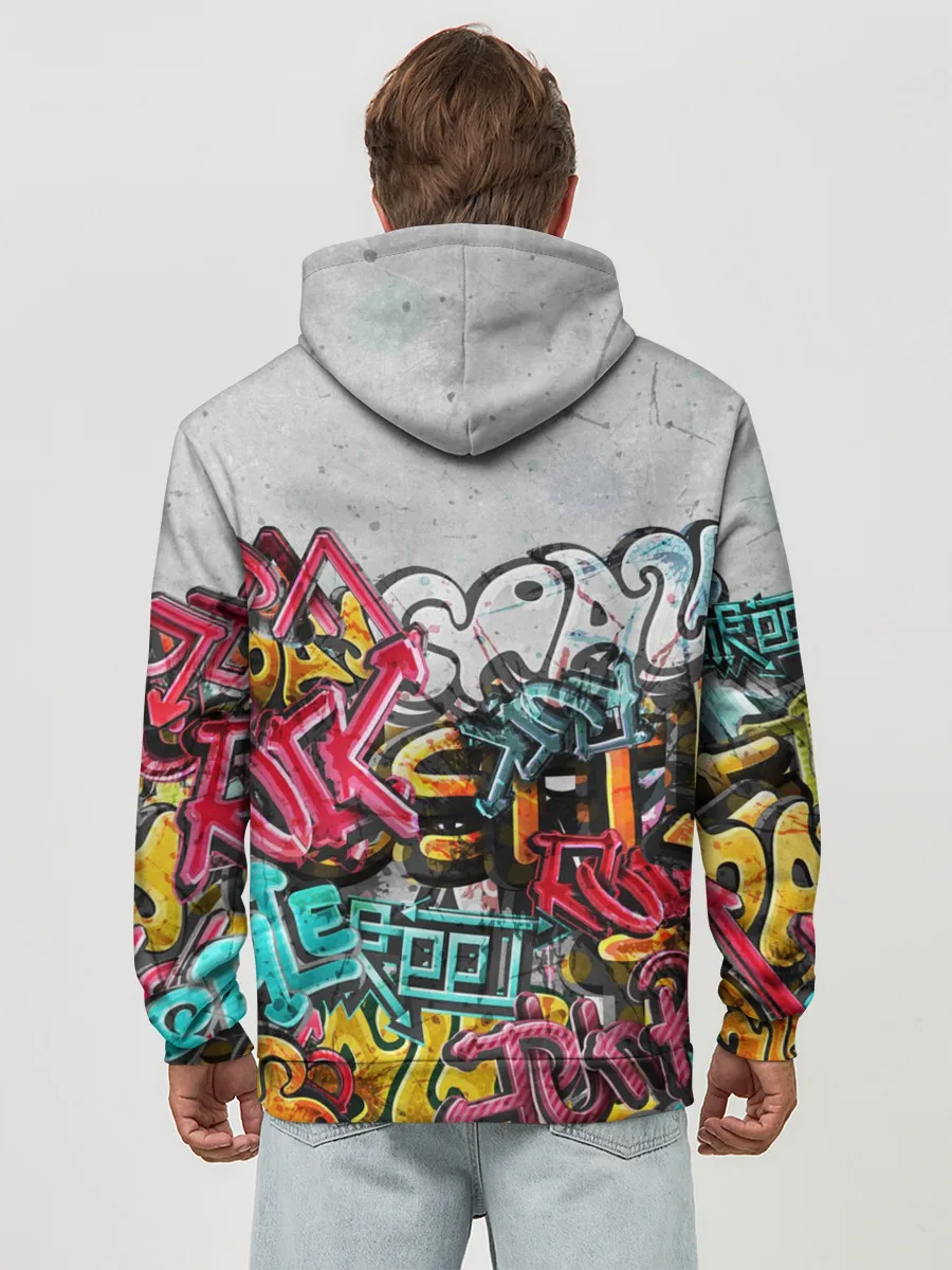 Худи мужской база хлопок / Graffiti on the wall
