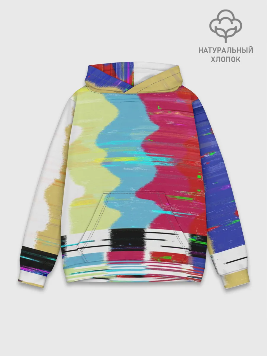 Худи мужской база хлопок / TV glitch