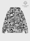 Худи мужской база хлопок / Graffiti white on black