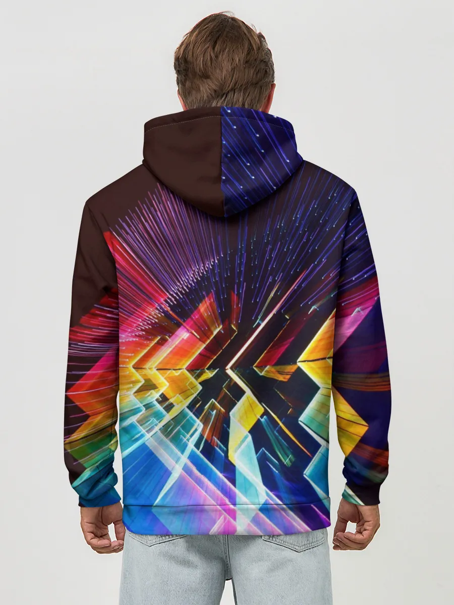 Худи мужской база хлопок / Цифровая радуга