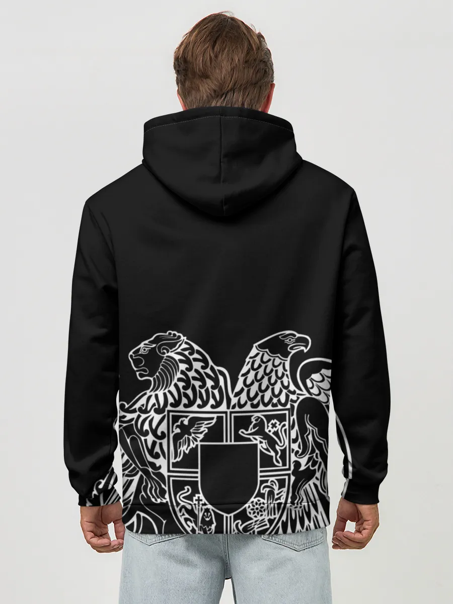 Худи мужской база хлопок / Герб Армении и флаг