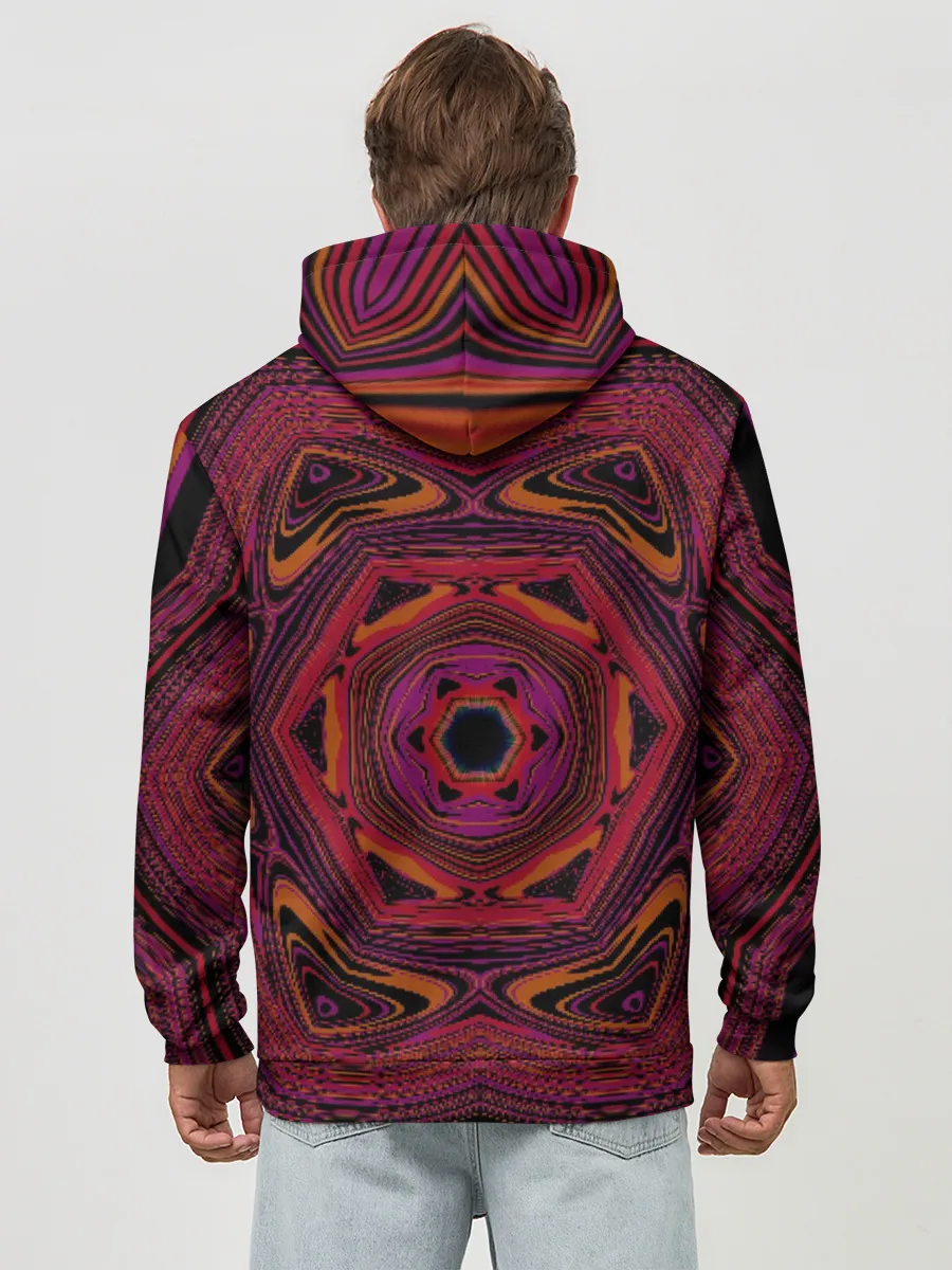 Худи мужской база хлопок / Абстрактный калейдоскоп