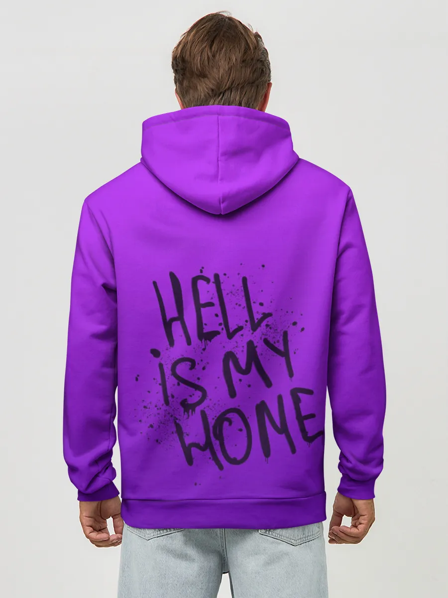 Худи мужской база хлопок / Вандал Арт, ДЬЯВОЛ градиент