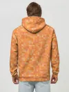 Худи мужской база хлопок / Оранжевая пиксель абстракция