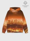 Худи мужской база хлопок / Закат в Нью Йорке