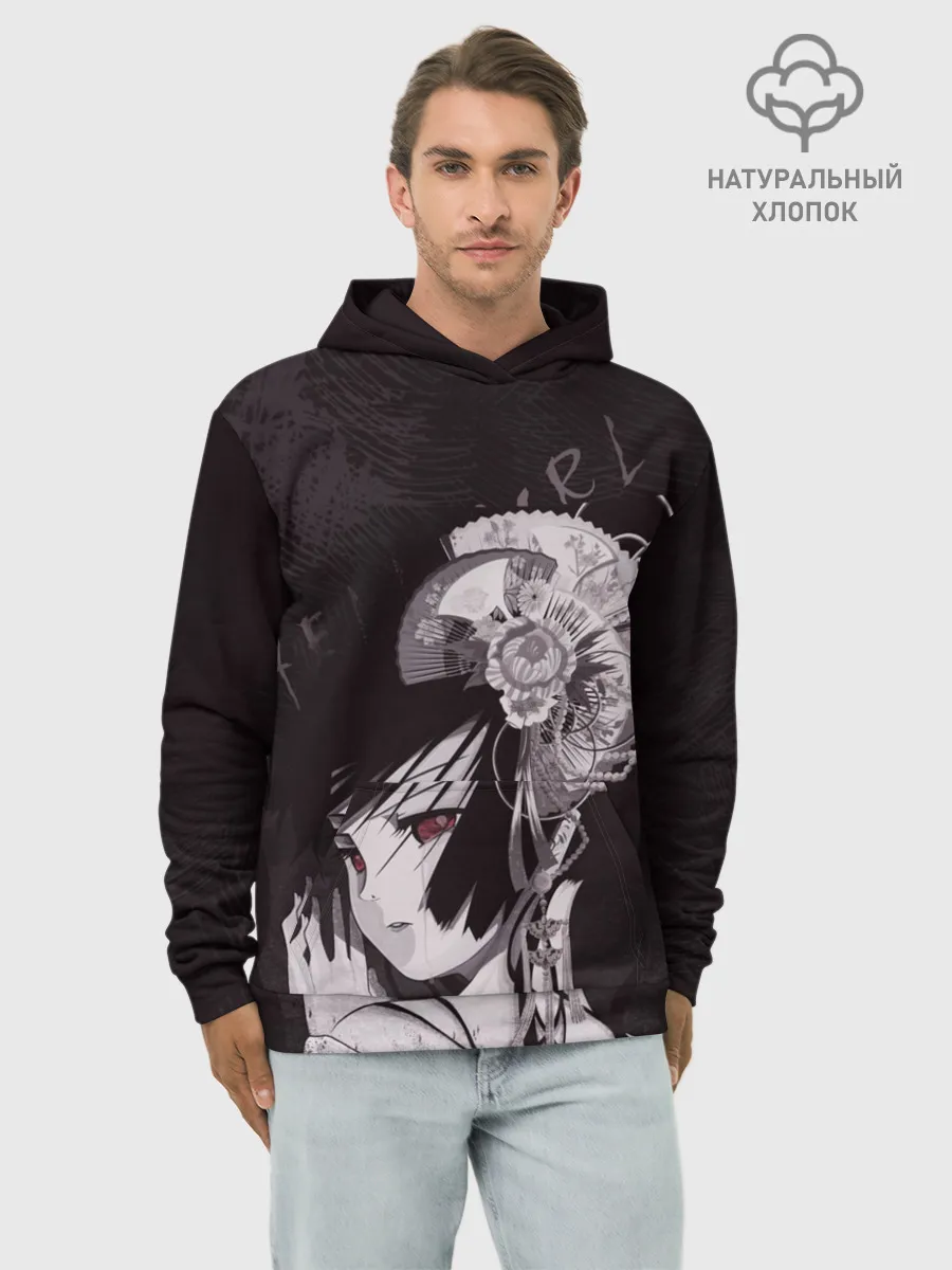 Худи мужской база хлопок / Адская девочка Энма Ай