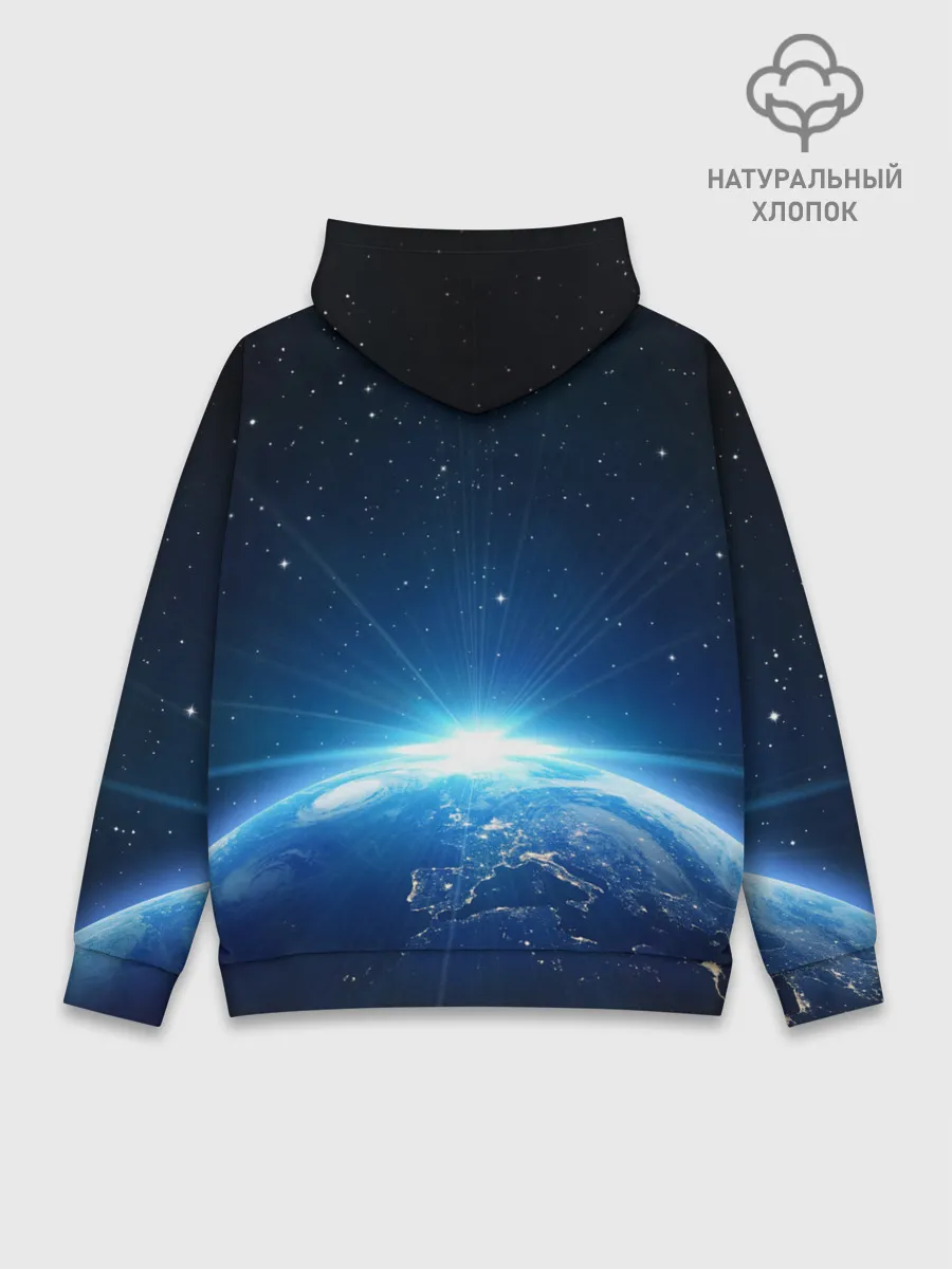 Худи мужской база хлопок / Лунный корги | Space Corgi