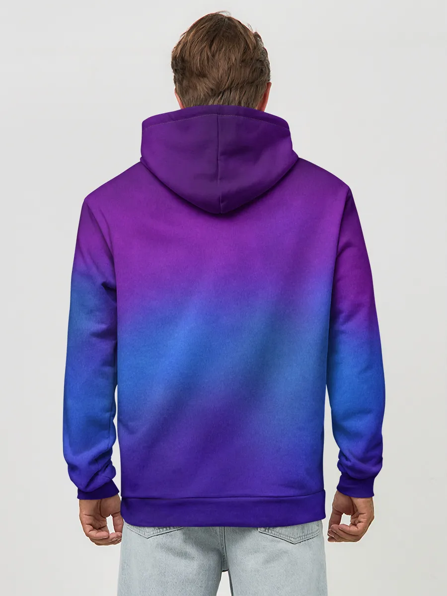 Худи мужской база хлопок / Leather gradient