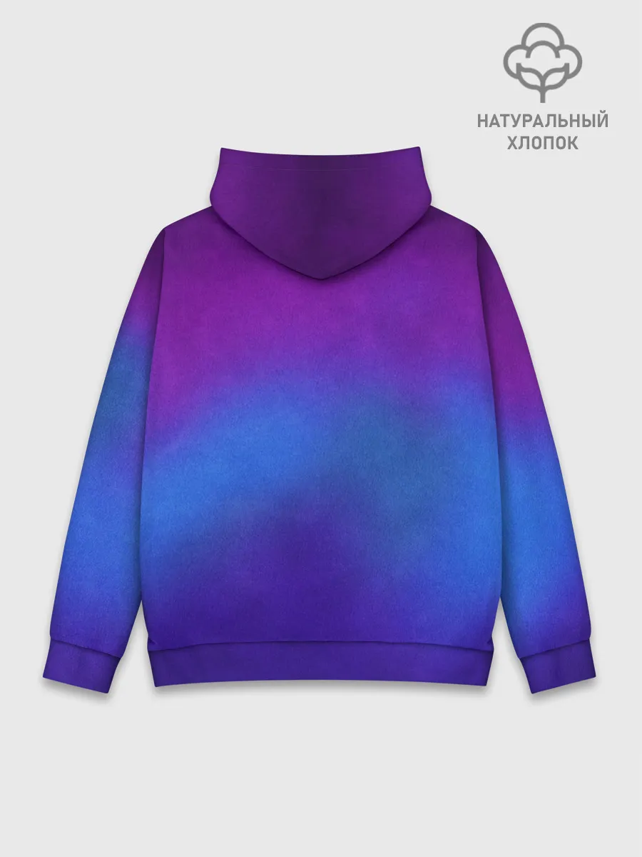 Худи мужской база хлопок / Leather gradient