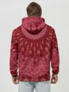 Худи мужской база хлопок / Красно-розовый калейдоскоп
