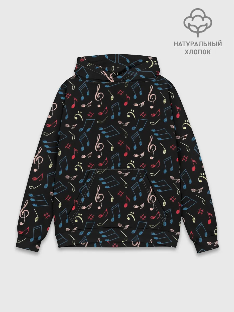 Худи мужской база хлопок / Ноты паттерн