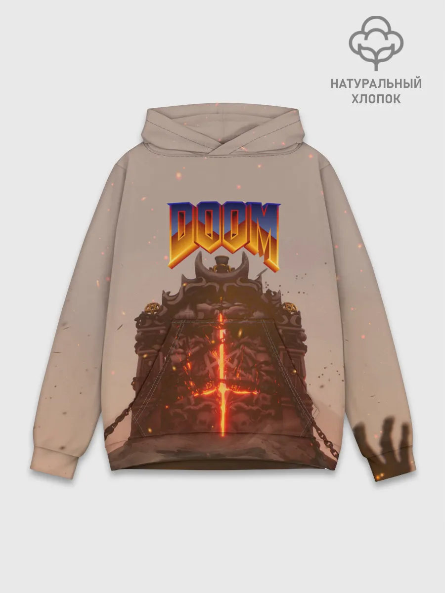 Худи мужской база хлопок / DOOM | ДУМ