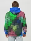 Худи мужской база хлопок / Разноцветный геометрический уз