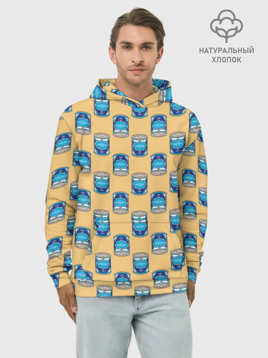 Худи мужской база хлопок / Сгущенка паттерн