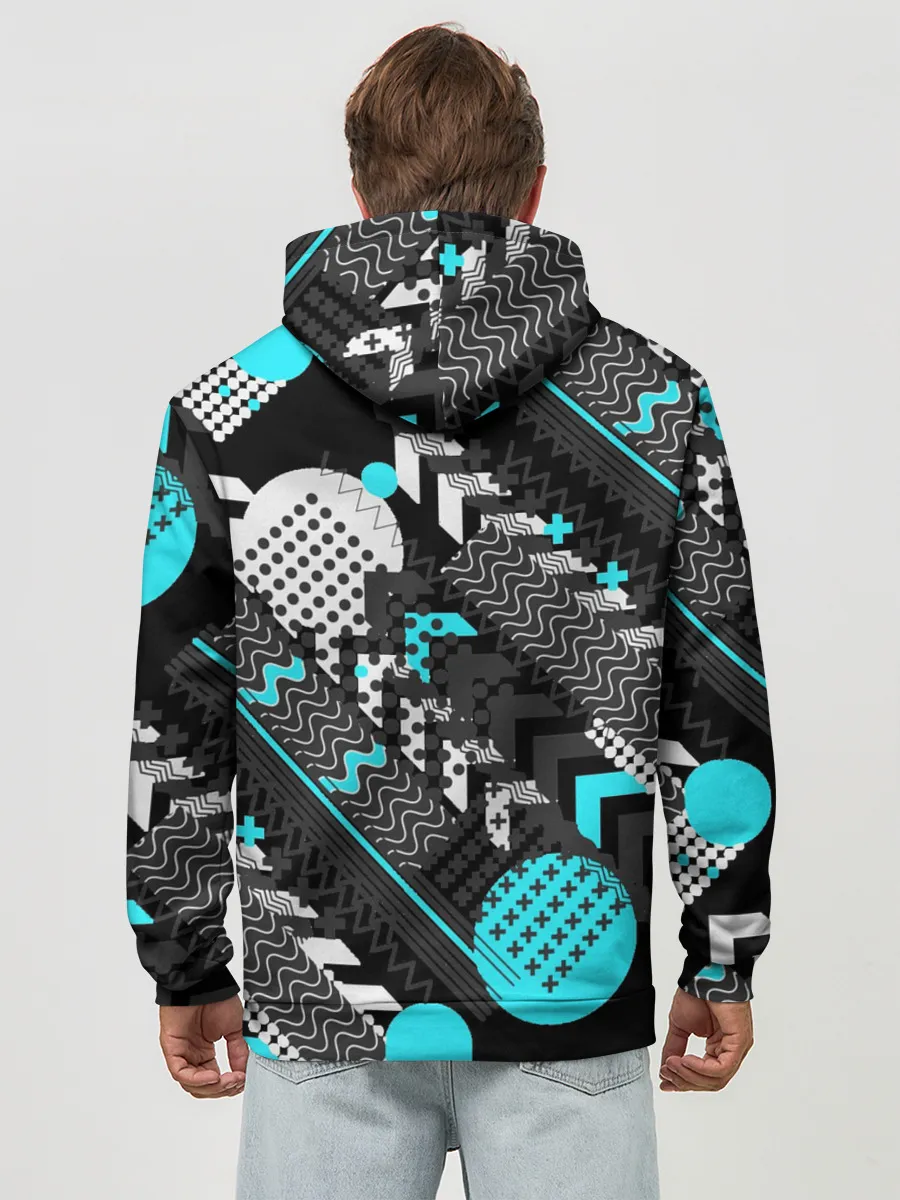 Худи мужской база хлопок / Геометрическая форма