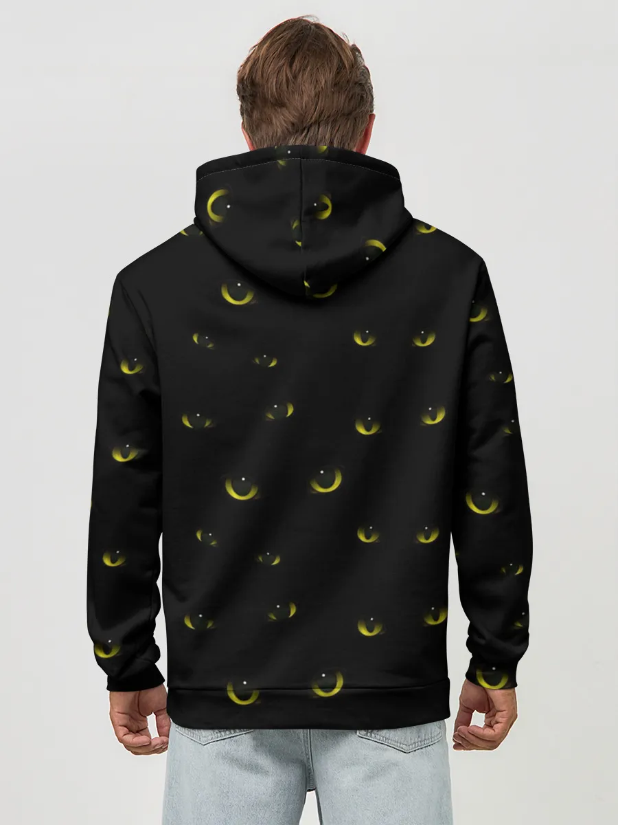 Худи мужской база хлопок / Кошачьи глаза