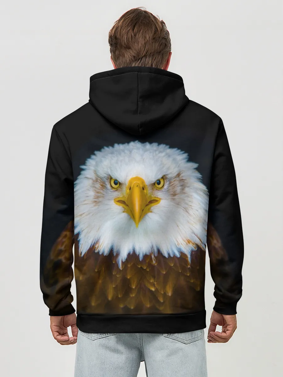 Худи мужской база хлопок / Белоголовый орлан
