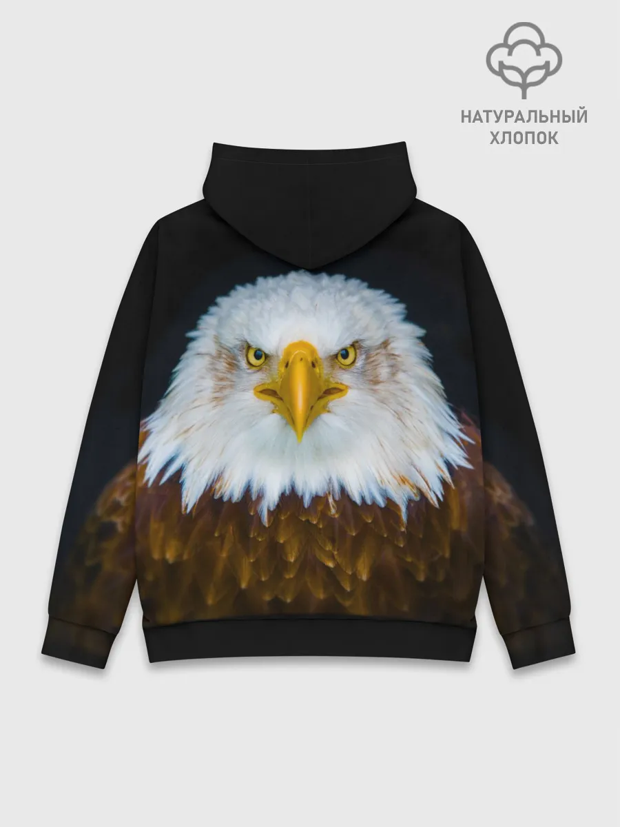 Худи мужской база хлопок / Белоголовый орлан