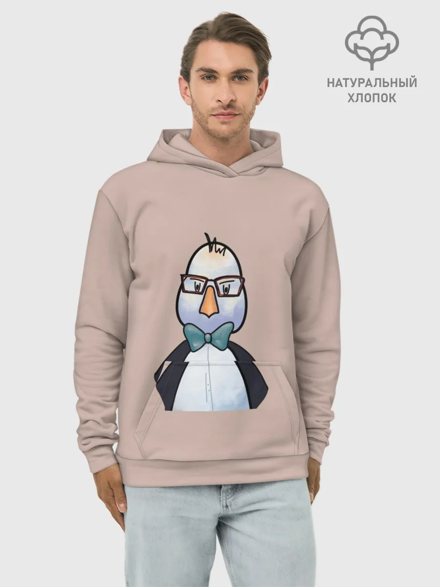 Худи мужской база хлопок / Умная птица