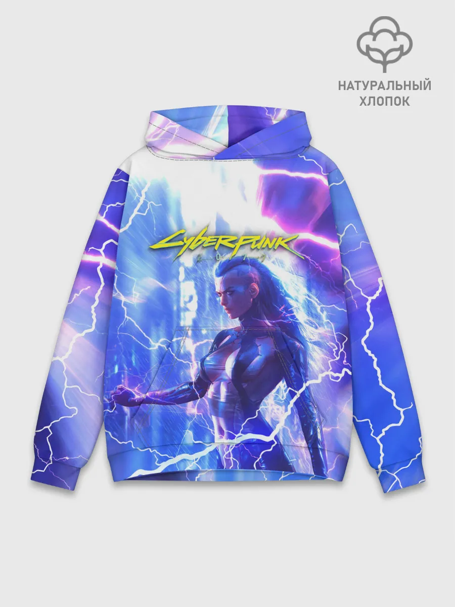 Худи мужской база хлопок / CYBERPUNK 2077 | КИБЕРПАНК