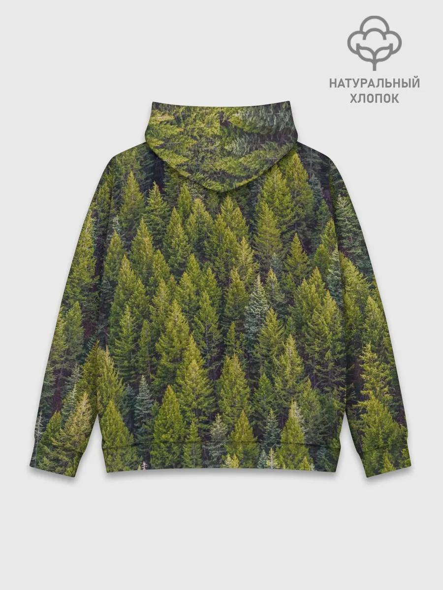 Худи мужской база хлопок / лес вечный