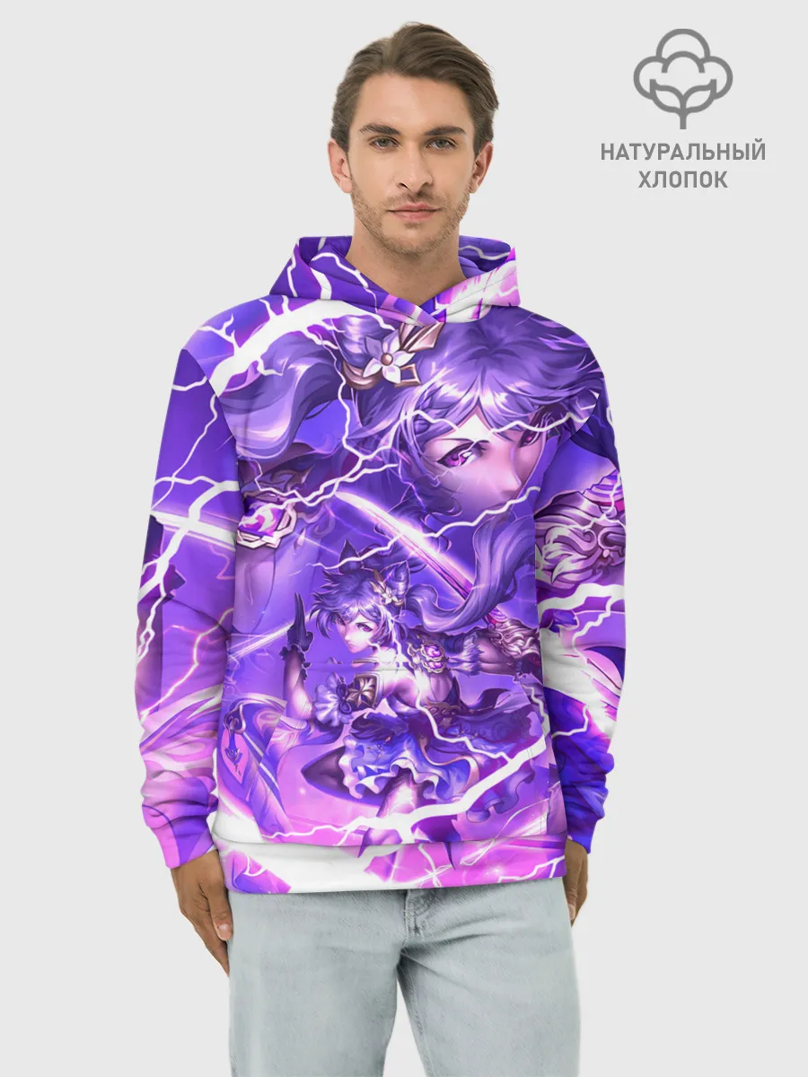 Худи мужской база хлопок / Баал | Genshin Impact | Геншин Импакт