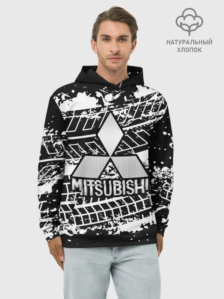 Худи мужской база хлопок / MITSUBISHI СЛЕДЫ ШИН