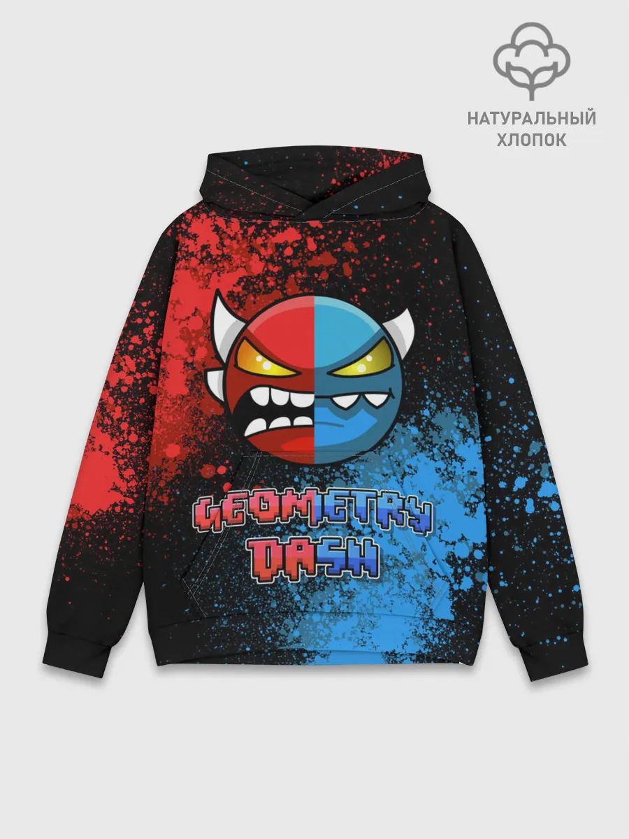 Худи мужской база хлопок / Geometry Dash