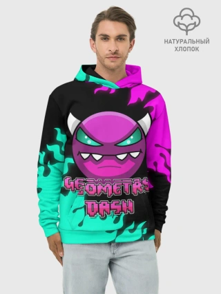 Худи мужской база хлопок / Geometry Dash