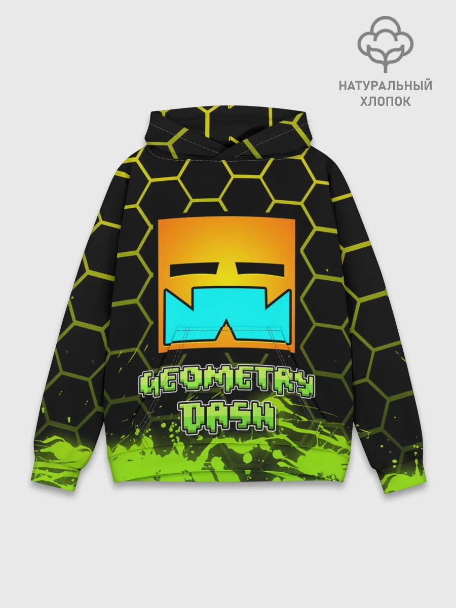 Худи мужской база хлопок / Geometry Dash