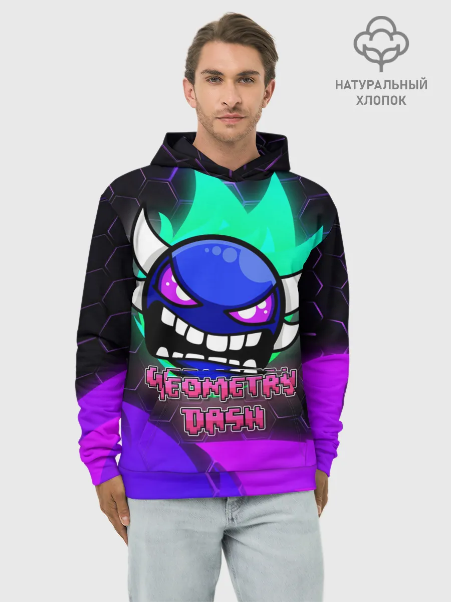 Худи мужской база хлопок / Geometry Dash