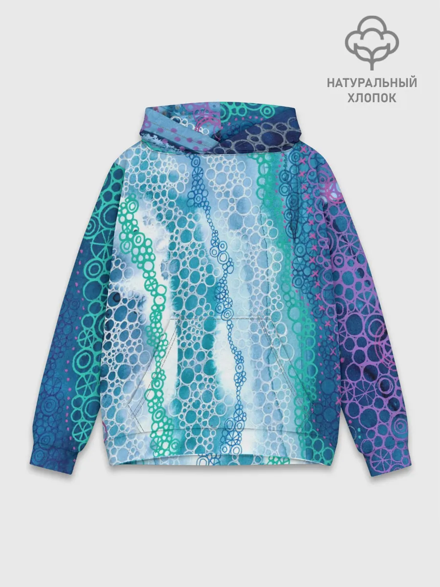 Худи мужской база хлопок / Водопад красочной пены