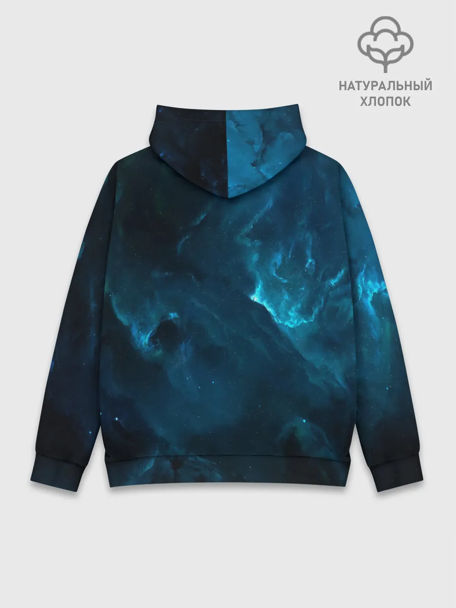 Худи мужской база хлопок / Котик Космонавт