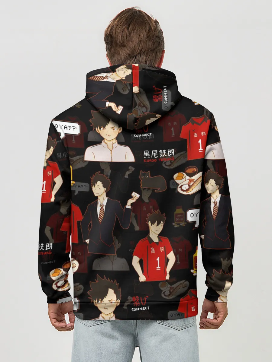 Худи мужской база хлопок / КУРОО ТЕЦУРО / TETSURO