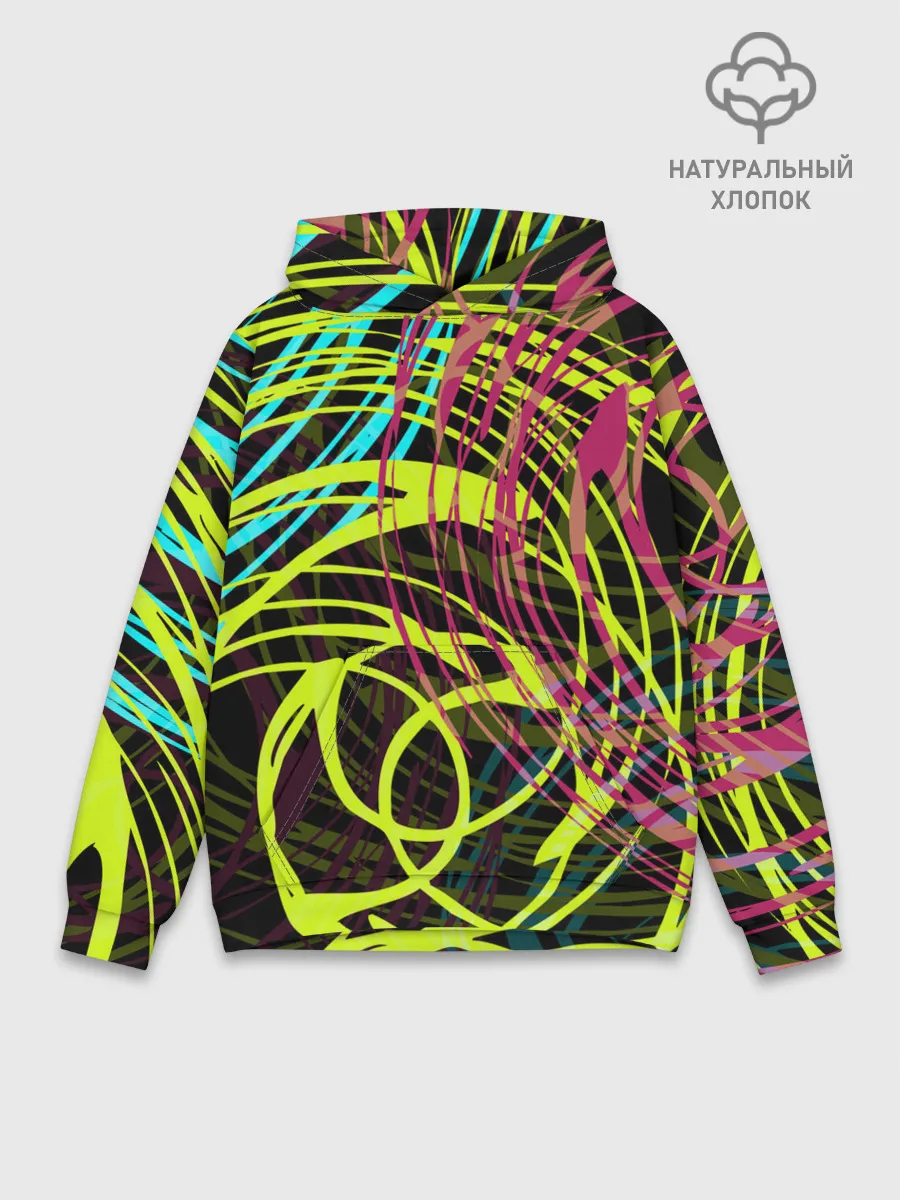 Худи мужской база хлопок / Разноцветные спирали