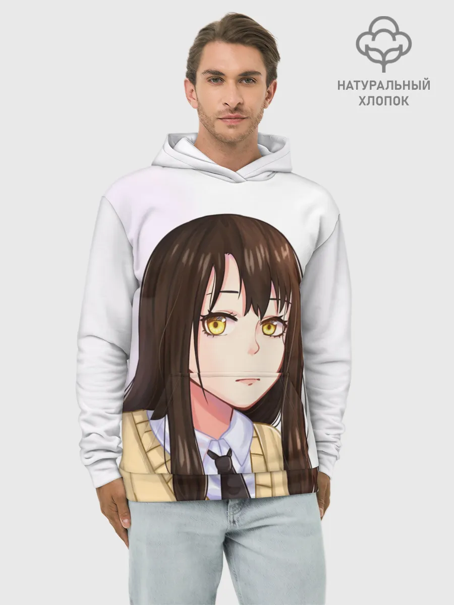 Худи мужской база хлопок / Девочка, которая видит это Мико Ёцуя