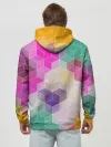Худи мужской база хлопок / Абстрактный разноцветный узор