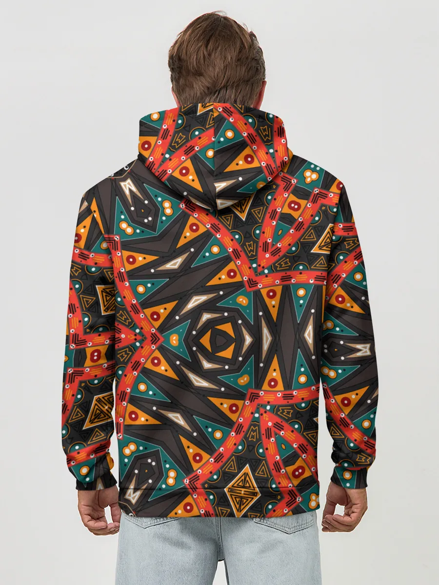 Худи мужской база хлопок / Абстрактный арабский узор